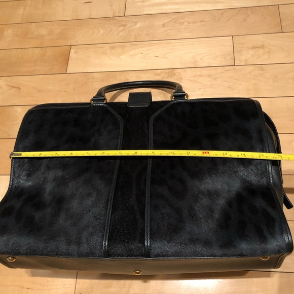 Ysl blk/blue leopard print pony hair cabas chyc - Picture 5 of 7